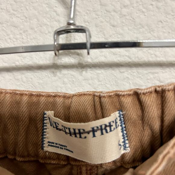 NEW Free People All Star Pull-On Jeans Brown Size Small Y2k Cargo Baggy Barrel - Picture 6 of 11